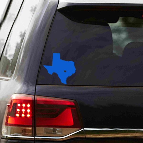 Texas Decal with heart cutout - Image 2