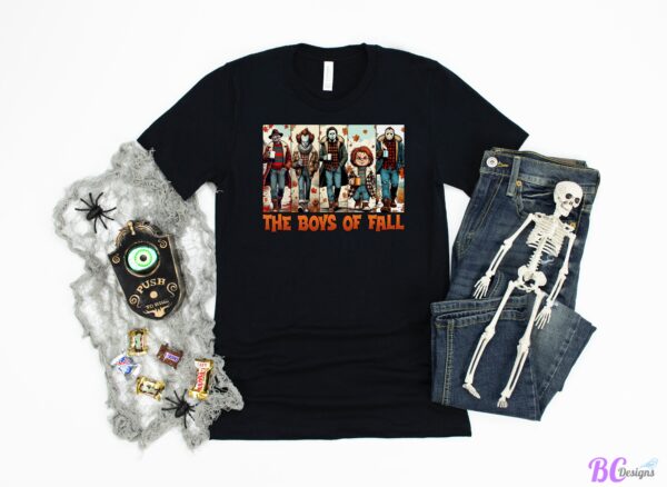 The Boys of Fall Short Sleeve, Halloween Shirt - Image 3